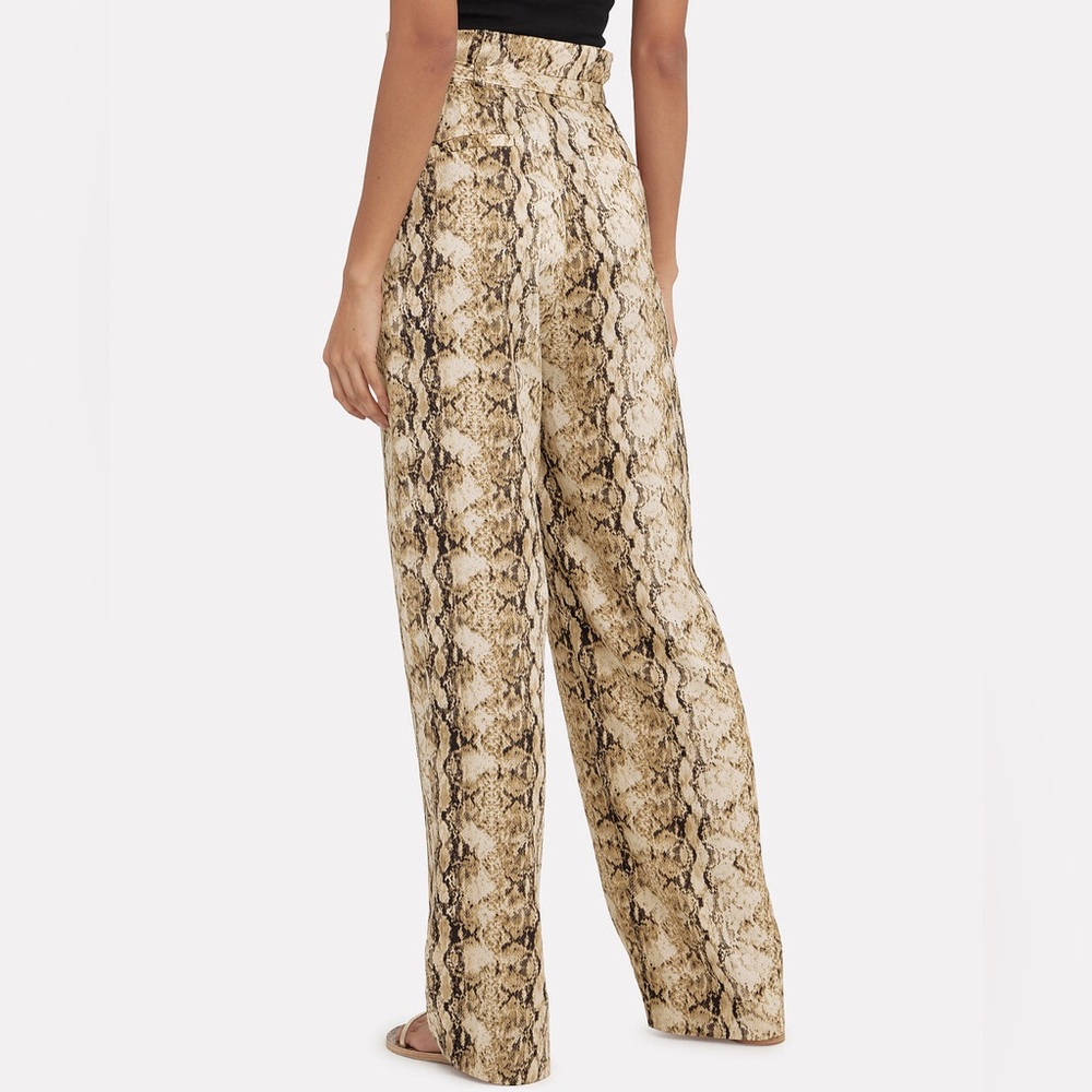 $318 RONNY KOBO Rinnah Snakeskin Print Pants Small - Picture 2 of 5